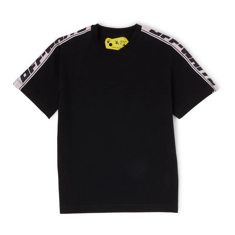 Black Logo Stripes T-Shirt