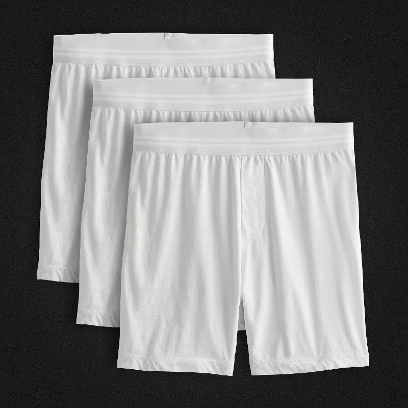 Relaxed Fit Boxer Short 3 Pack - White