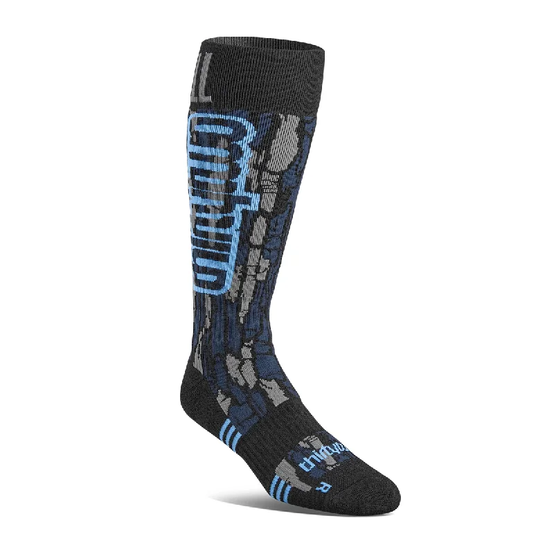 Thirtytwo Signature Merino Snow Socks - Black / Blue