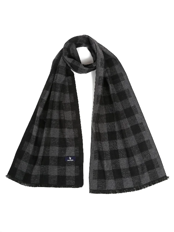 Men's Black Fashion Small Check Muffler