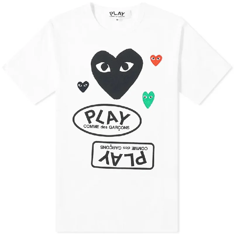 Black Colorful Hearts T-Shirt