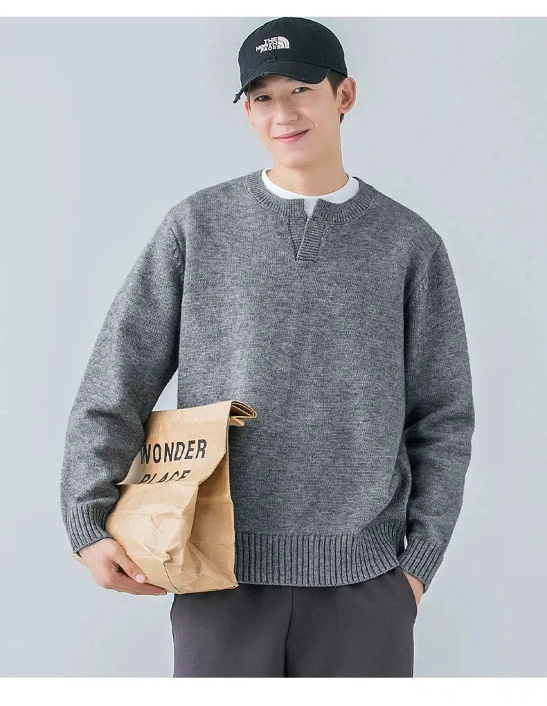 V-neck Pullover Sweater