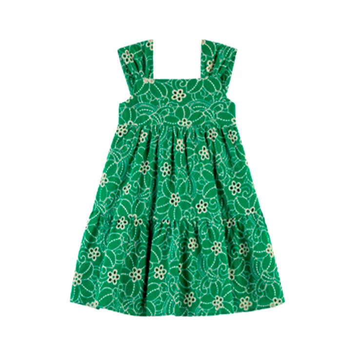 Girls Sleeveless Embroidery Dress