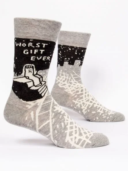 Blue Q Worst Gift Ever Men's Crew Socks