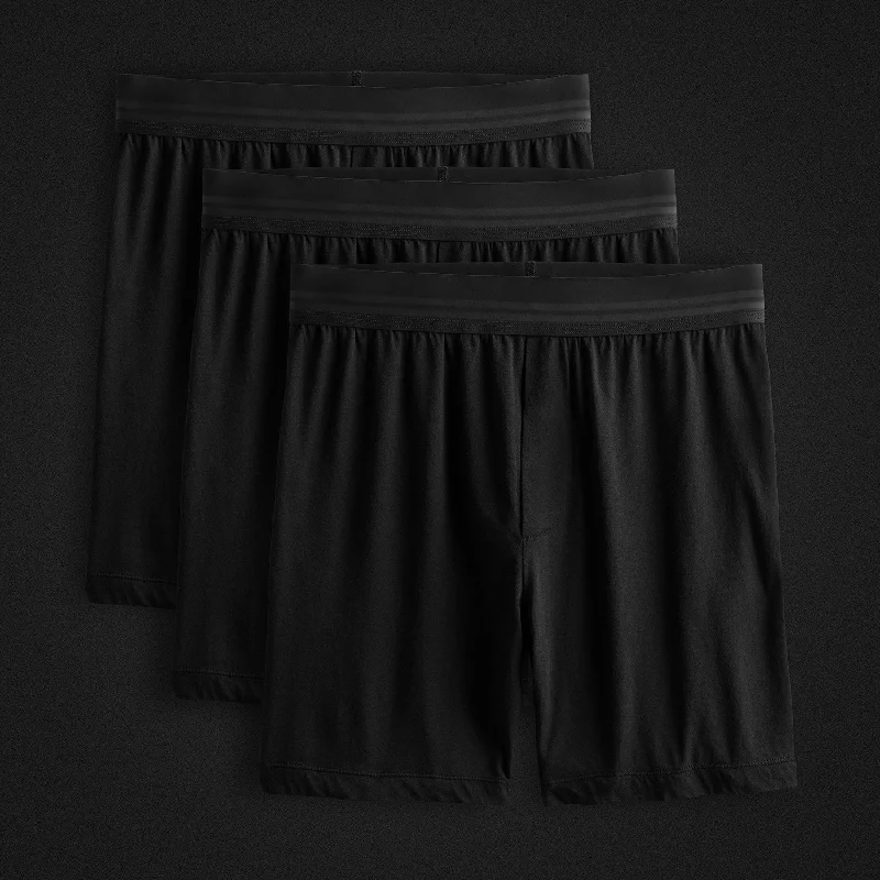 Relaxed Fit Boxer Short 3 Pack - Black