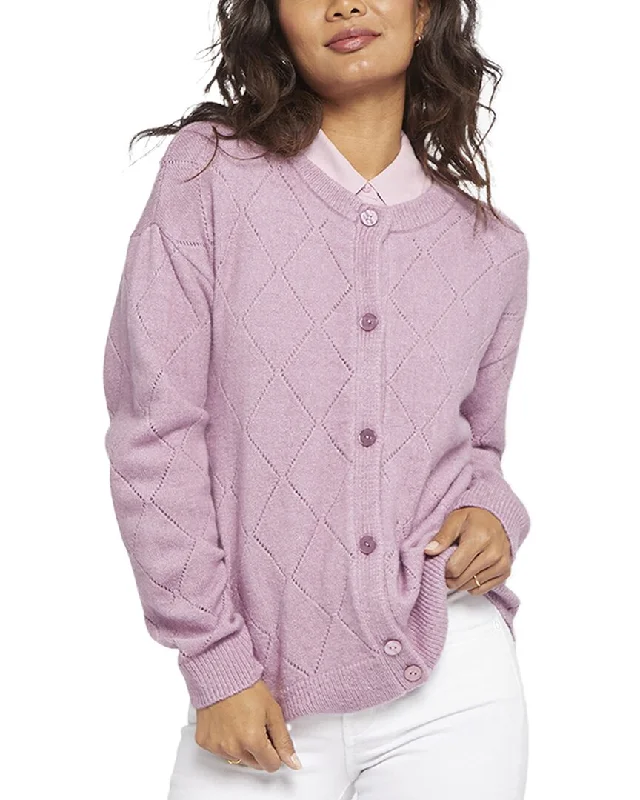 NYDJ Pointelle Argyle Cardigan