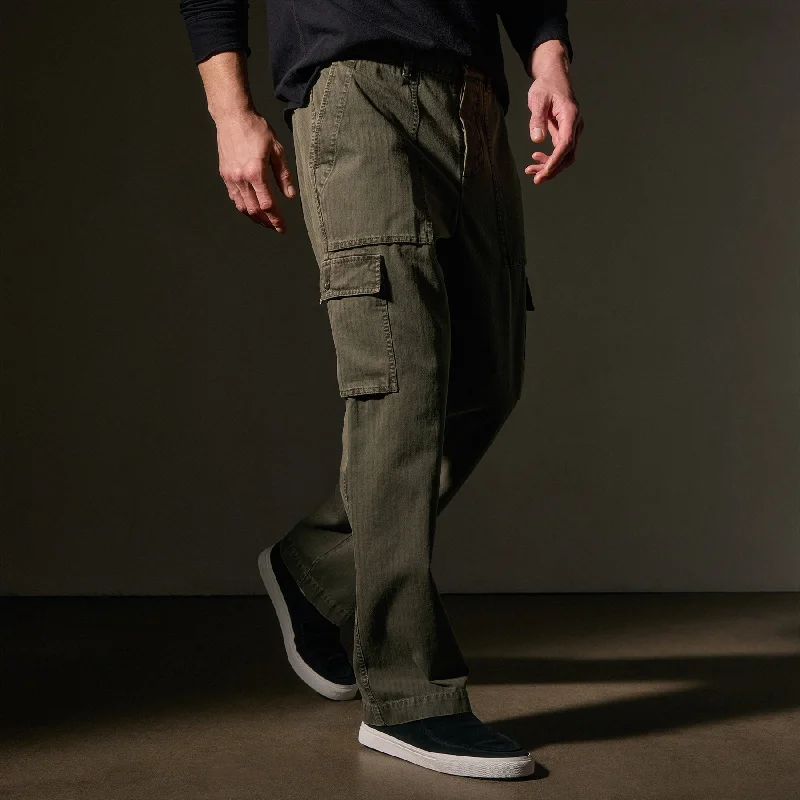 Herringbone Twill Utility Pant - Army Green Pigment