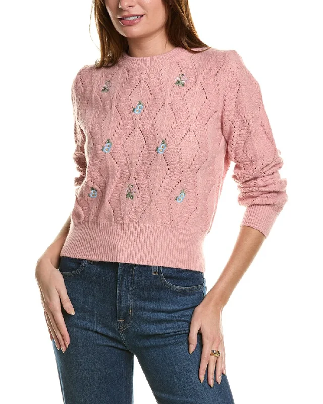 Anna Kay Flores Cashmere-Blend Sweater