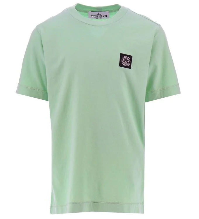 Light Green Short Sleeve Logo Patch T Shirt