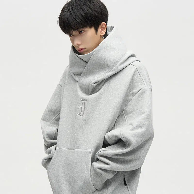 Oversize Fleece Hooded Ninja Sweatshirt