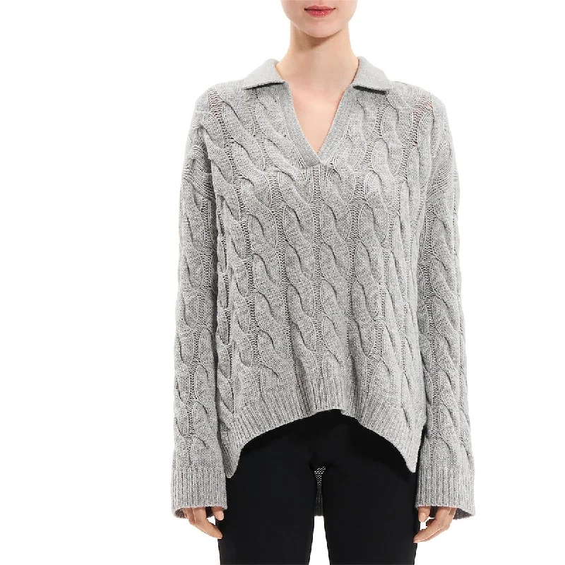 KARENIA Womens Wool Cashmere V-Neck Sweater