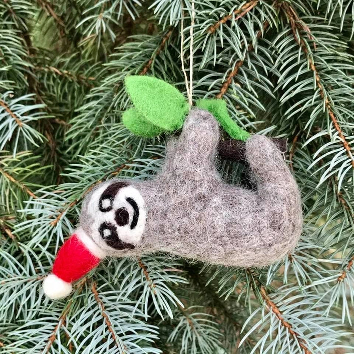 Sloth Christmas Ornament