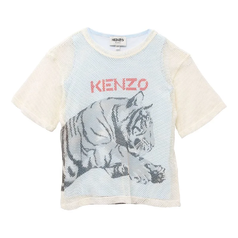 White Tiger Print T-Shirt