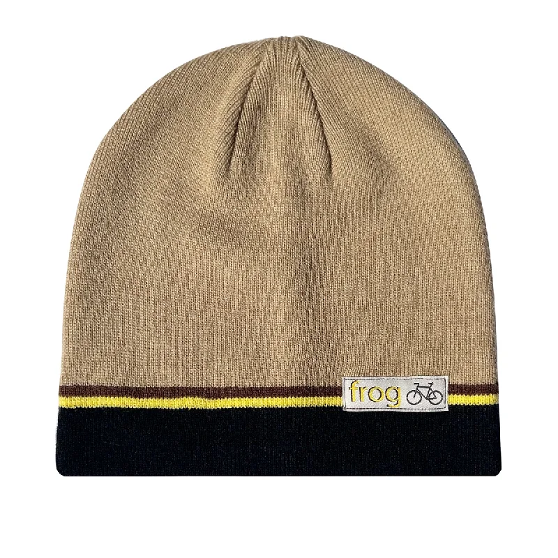 Frog Bicycle Beanie - Beige