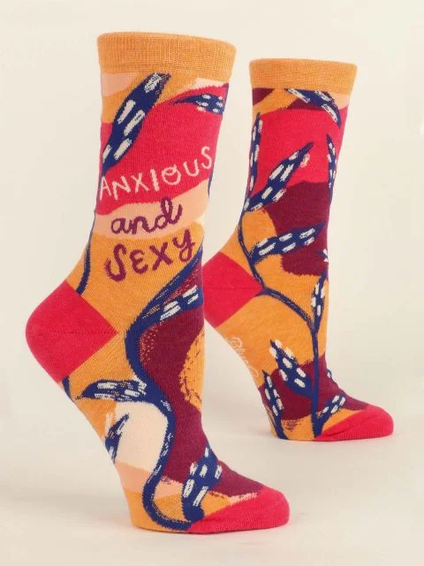 Blue Q Anxious & Sexy Women's Crew Socks