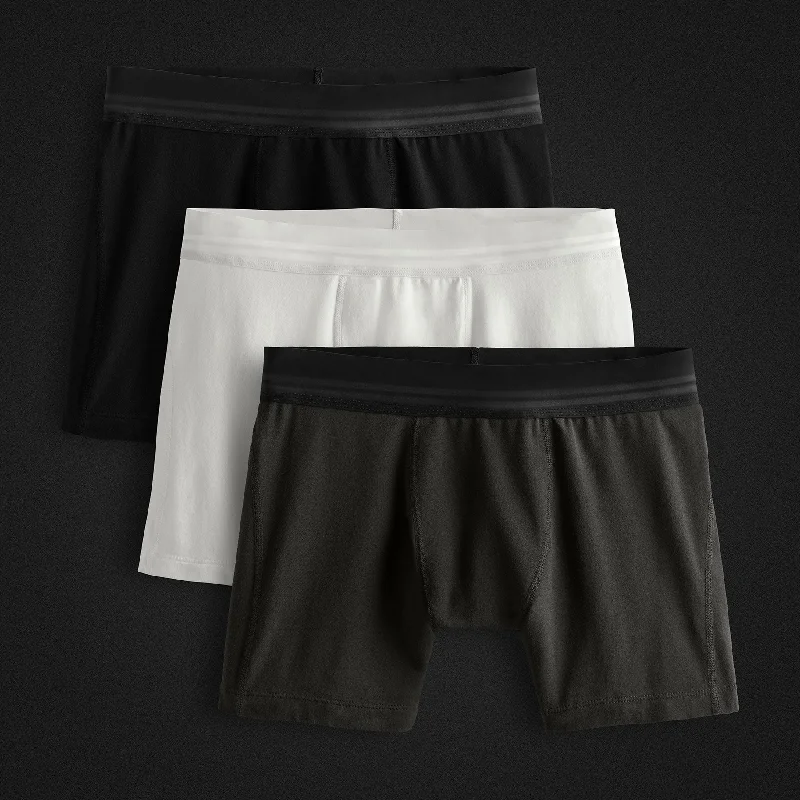 Elevated Lotus Sport Boxer Short 3 Pack - Black/White/Carbon