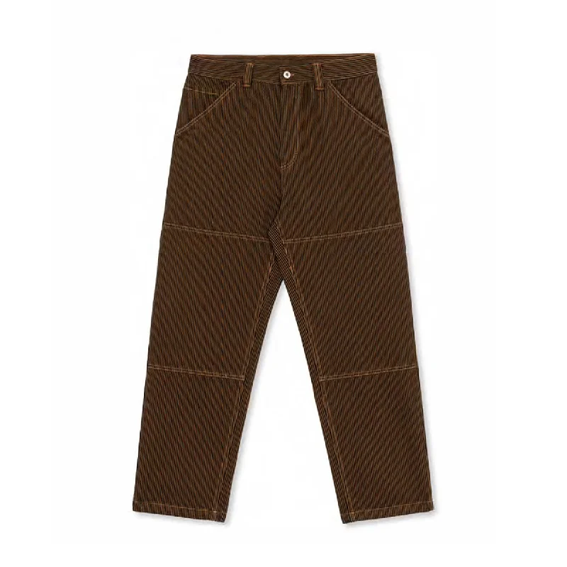 Polar '93! Hickory Stripe Work Pants - Rust