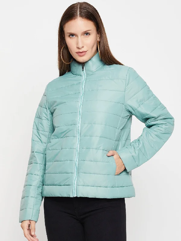 Women's Casual  Mint Quilted  Jacket