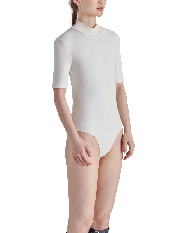 MOCK NECK BODYSUIT IVORY