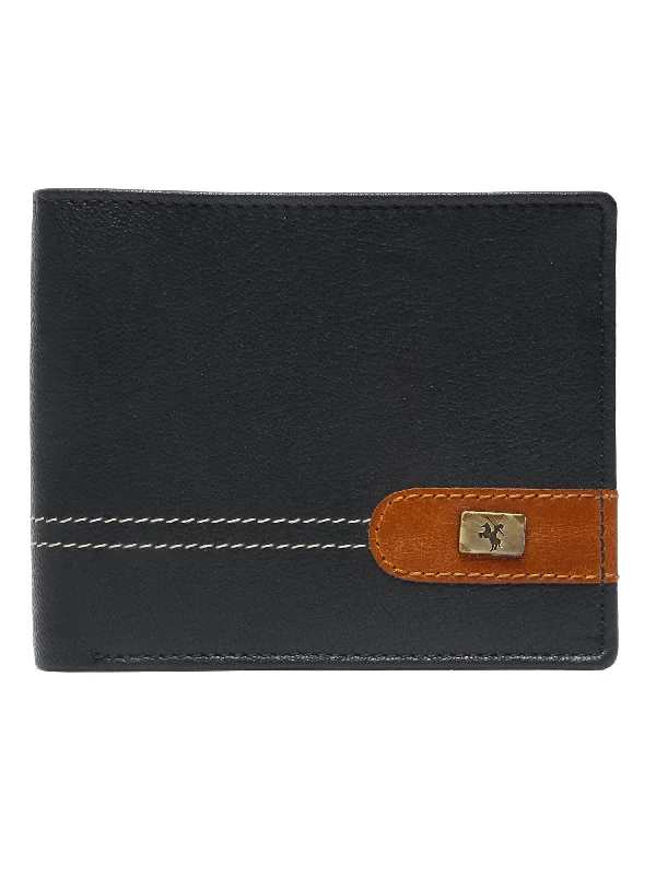 Men Blue Bifold Wallet