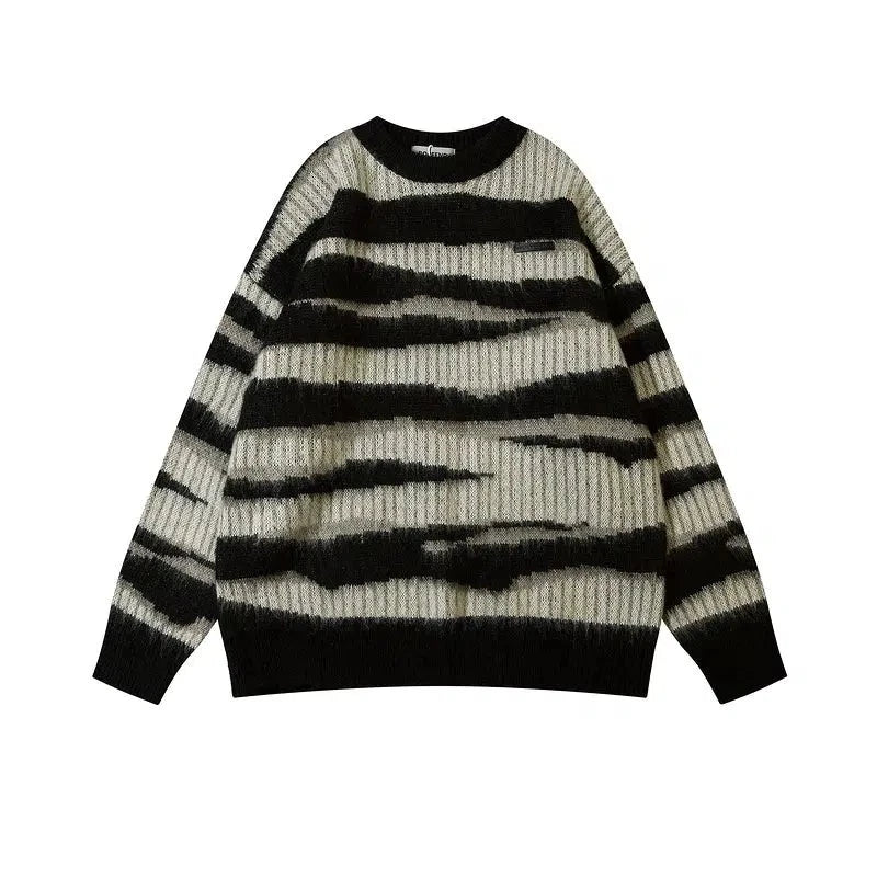 Retro Striped Mohair Sweater