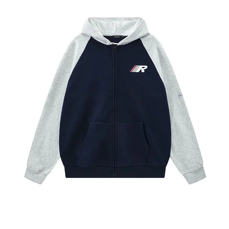 Colorblock Fleece Hooded Sweatshirt