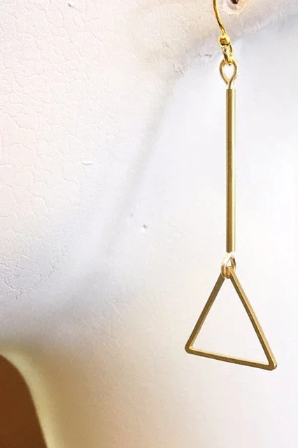 Triangle drop earrings