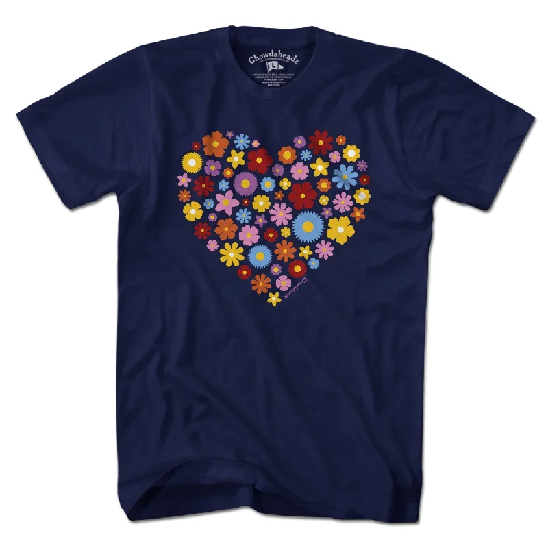 Spring Flowers Heart T-Shirt