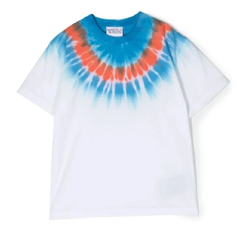 White Tie-Dye Cotton T-Shirt