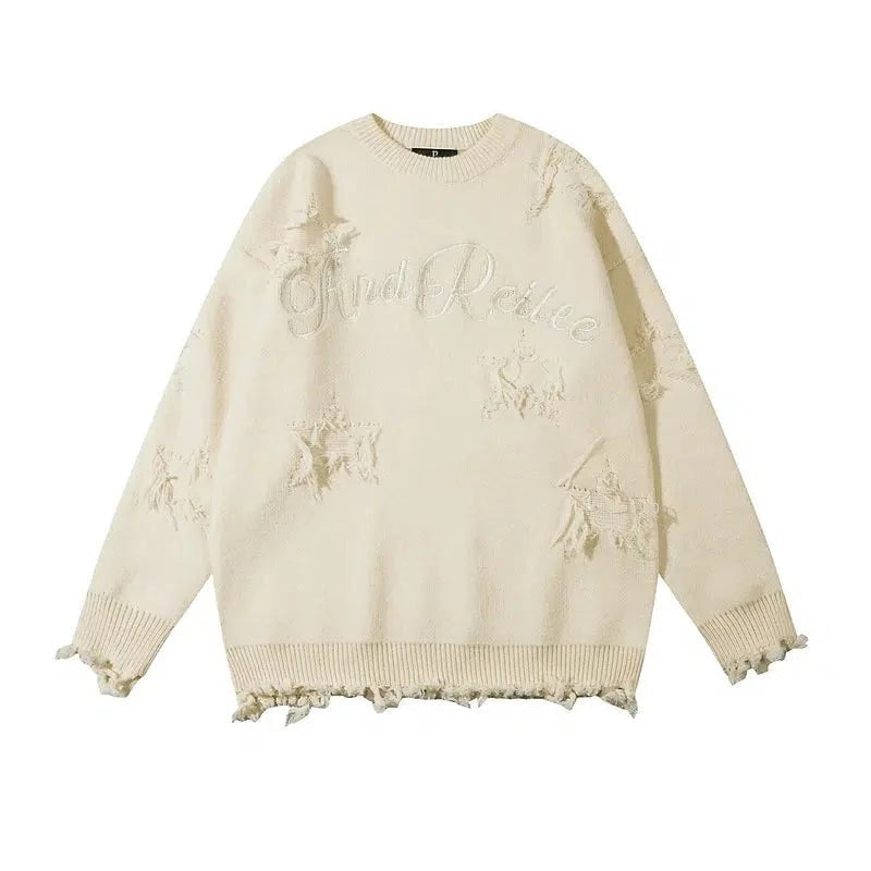 Embroidery Round Neck Sweater