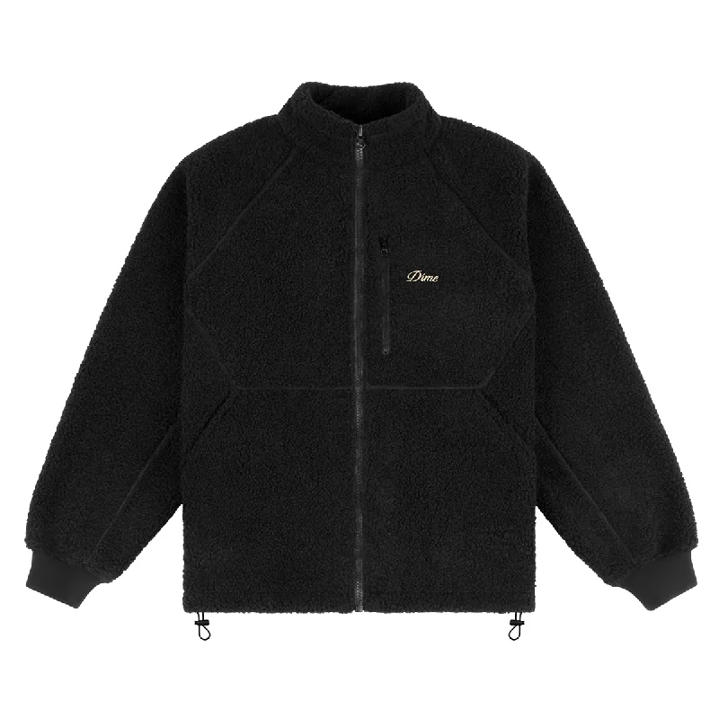 Dime Polar Fleece Sherpa Zip - Black