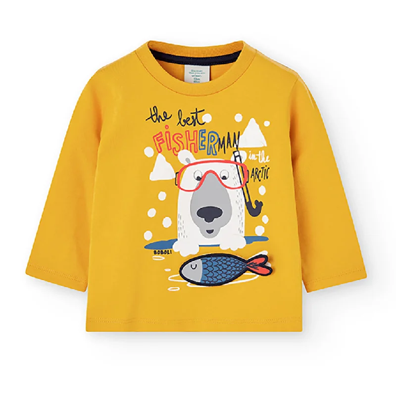 Yellow Polar Bear Graphic T-Shirt