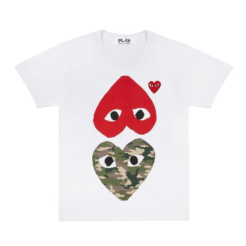 Red & Camo Double Heart T-Shirt