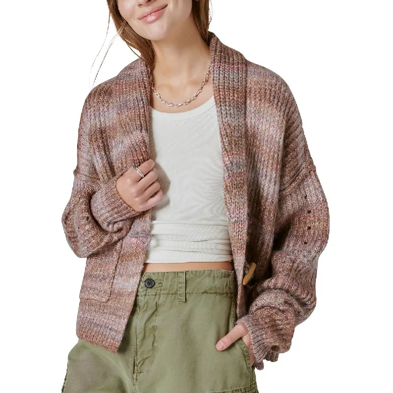 Womens Striped Casual Wear Cardigan Sweater