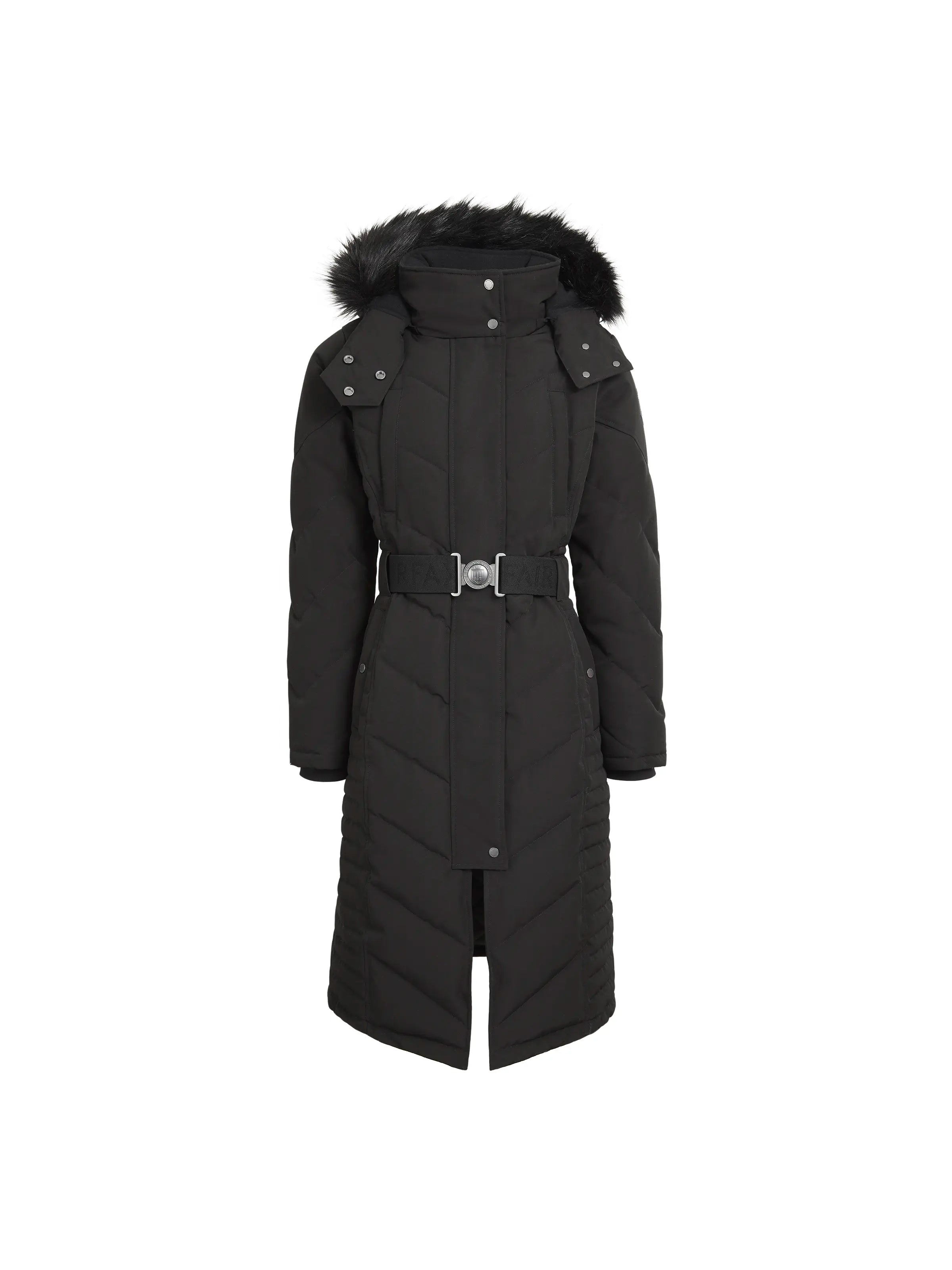 Charlotte Padded Longline Coat - Black