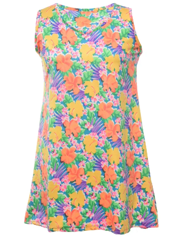 Floral Print Dress - XL