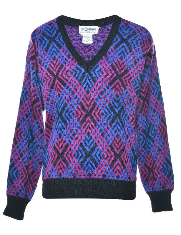 Geometric Pattern Jumper - L