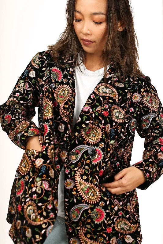 JACKET FRIDA EMBROIDERED VELVET