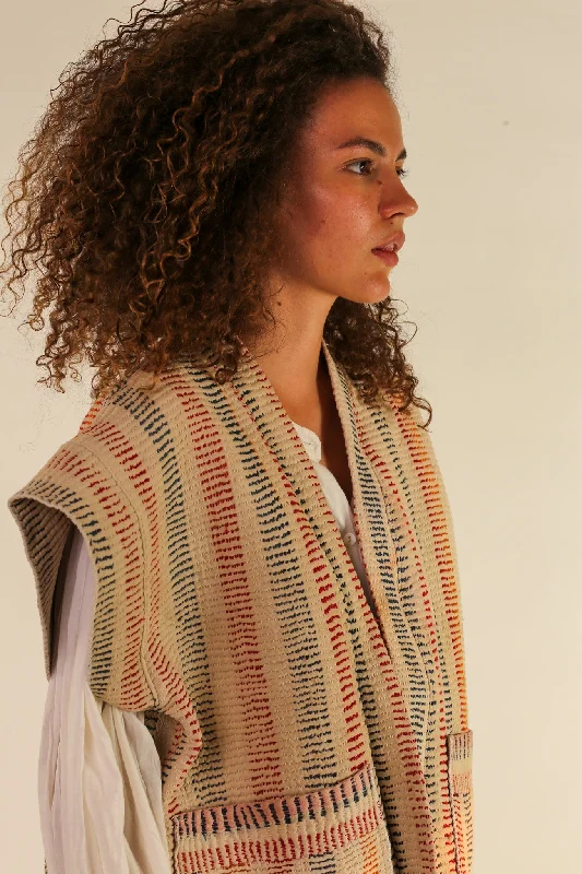 KANTHA VINTAGE QUILT VEST ROMY