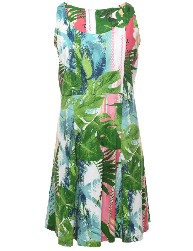 Leafy Print Dress - XL