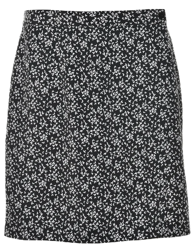 Leafy Print Skirt - M