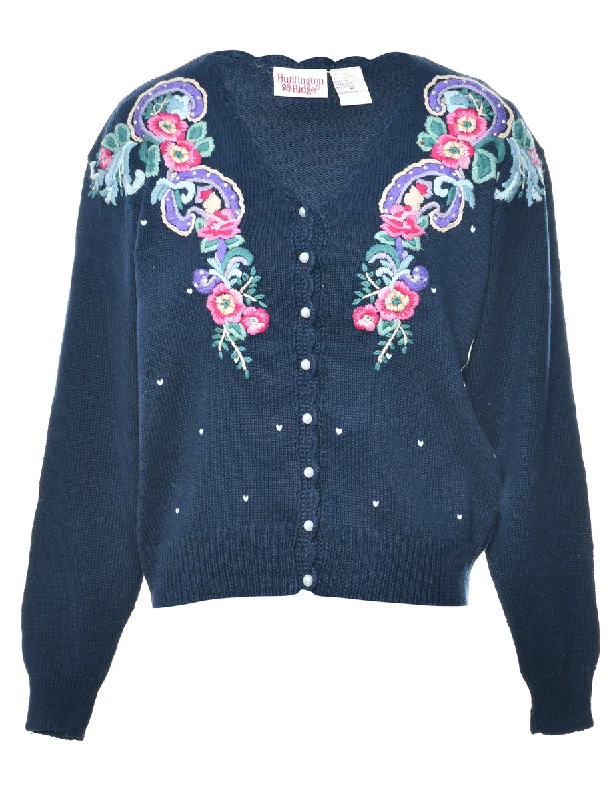 Navy Cardigan - M