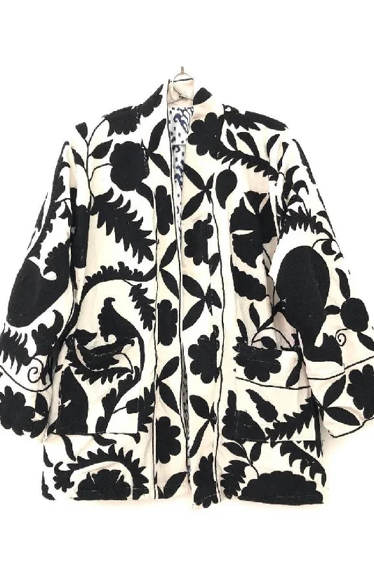 SUZANI BLACK WHITE JACKET