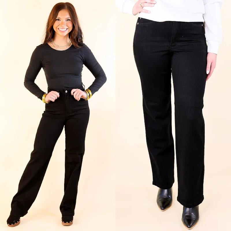 Judy Blue | Perfect Fit High Waisted Tummy Control Classic Straight Leg Jean in Black