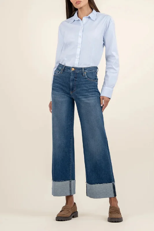 Kut From Kloth: Sienna High Rise Wide Leg Cuff Jeans