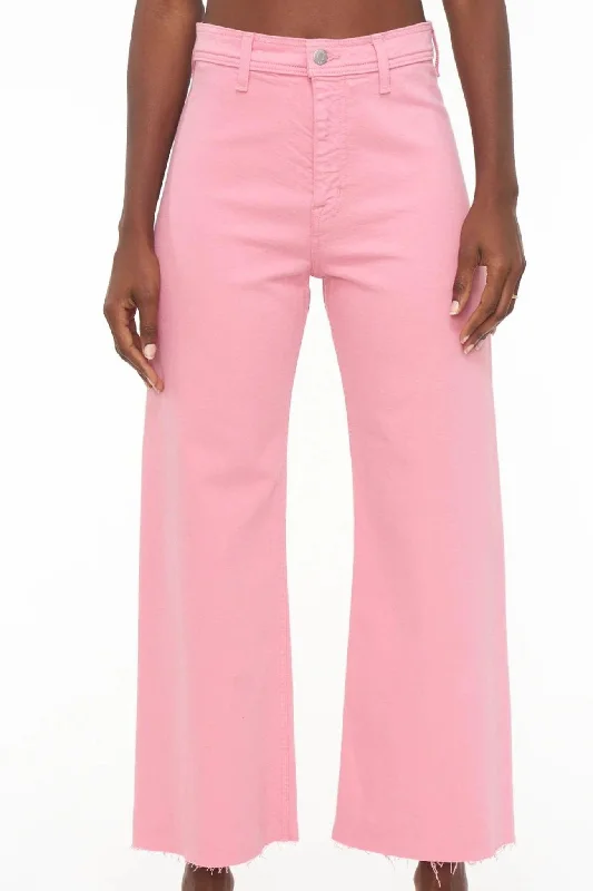 Pistola: Penny High Rise Wide Leg Crop Flamingo