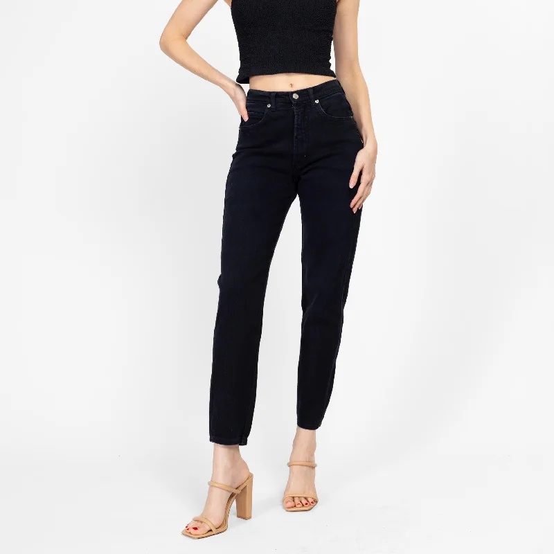 Small 90s Faded Black High Waisted Mom Jeans 25"-27"