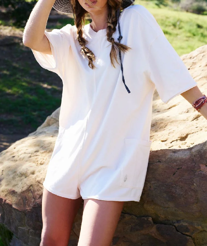 FREE PEOPLE HOT SHOT TEE ROMPER