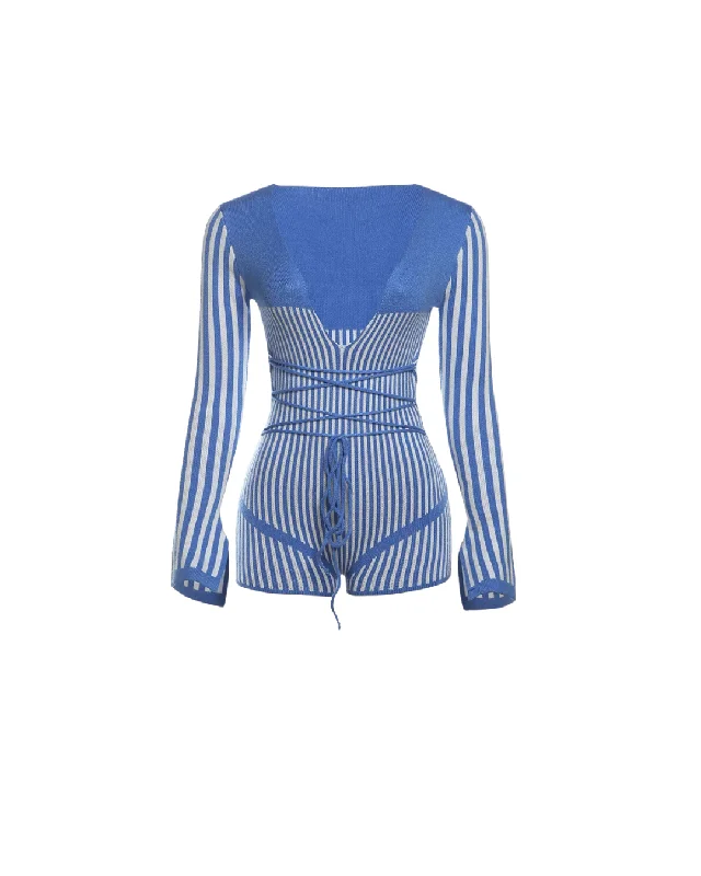 Isla Knit Striped Romper