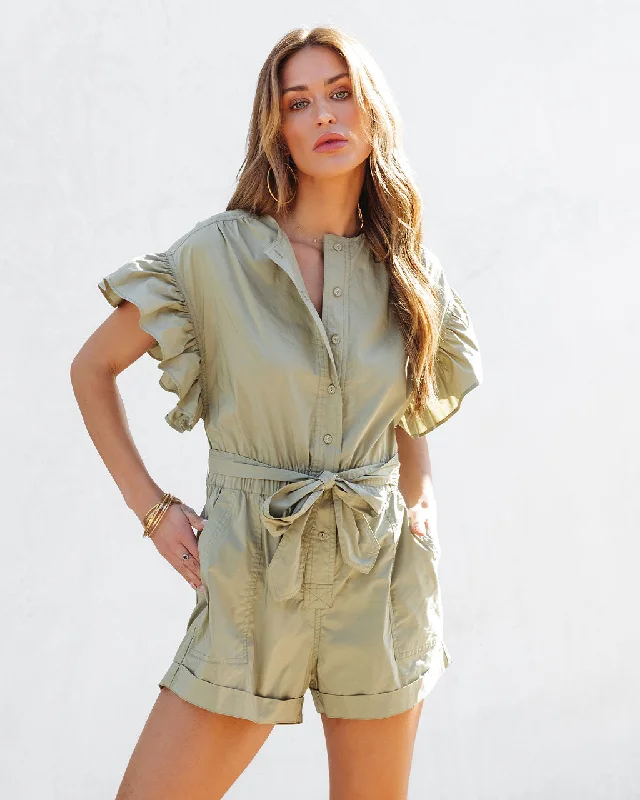 Marianne Ruffle Pocketed Romper